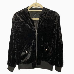 FOREVER 21 Crushed Velvet bomber jacket